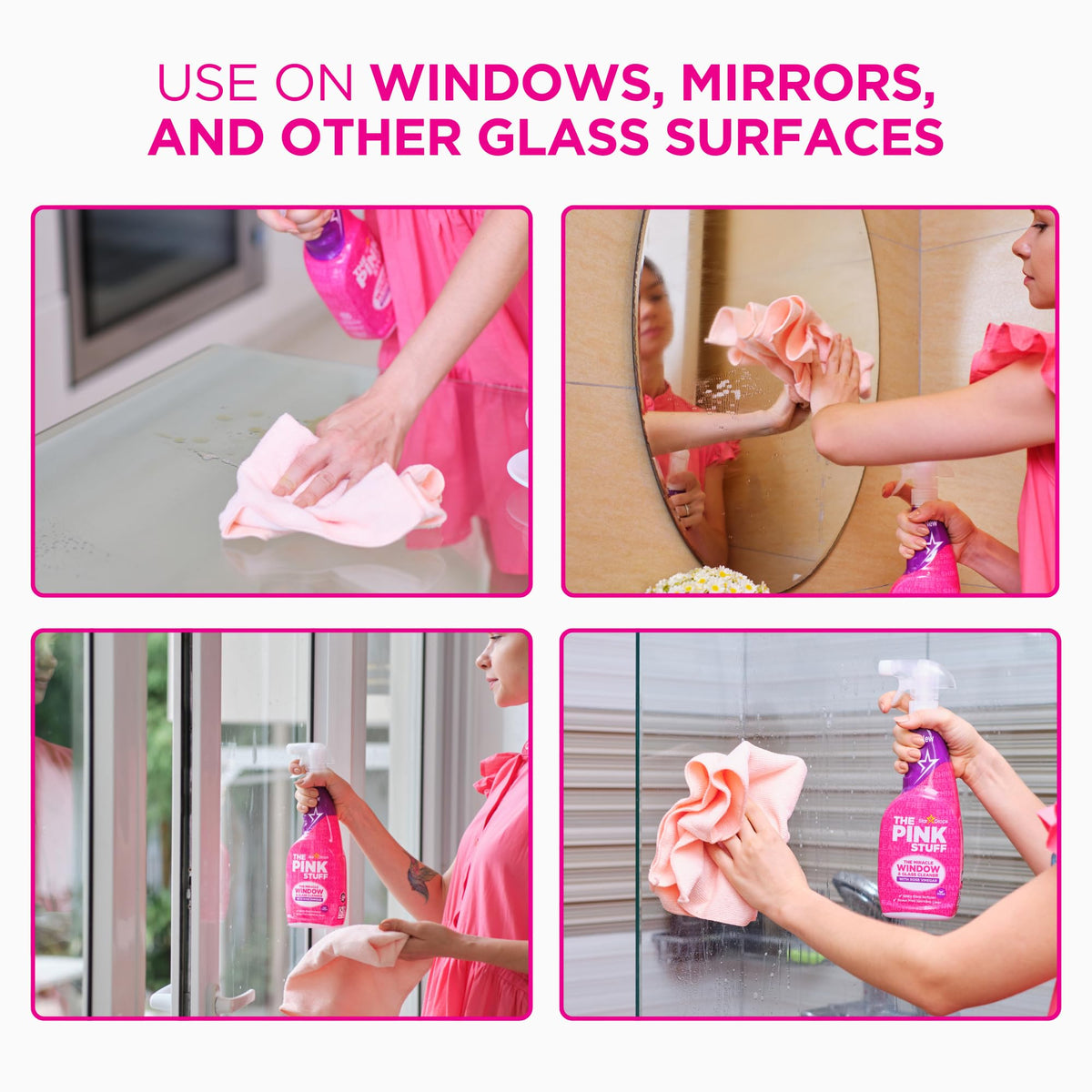 The Pink Stuff Miracle Window & Glass Cleaner, 25 Fl Oz 3Pk