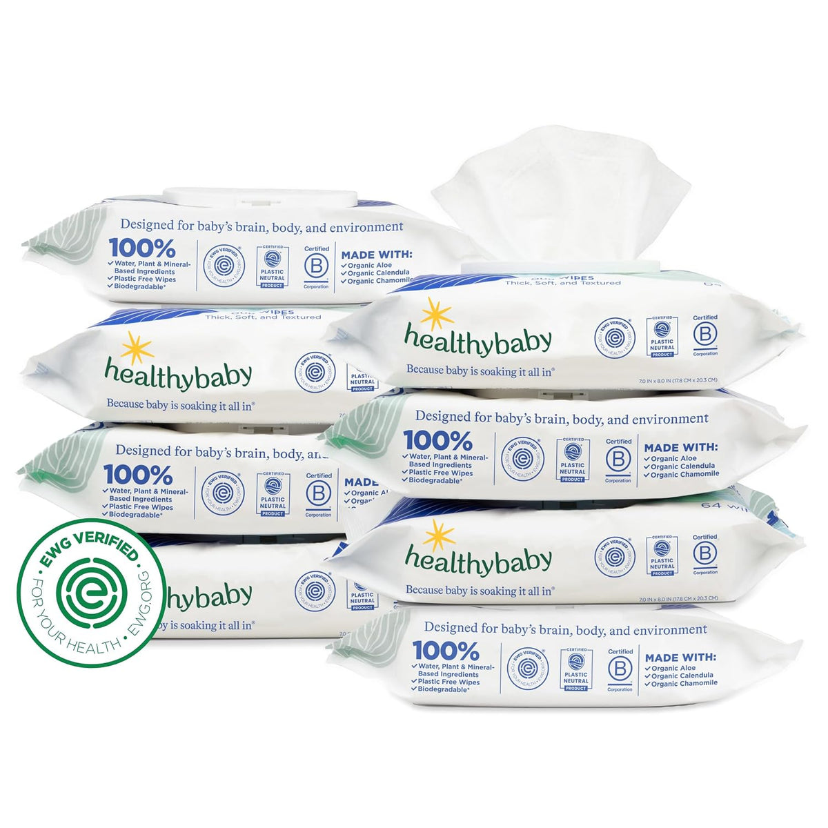Wet Wipes Baby Wipes - Fragrance Free, 8 Packs (512 Count)