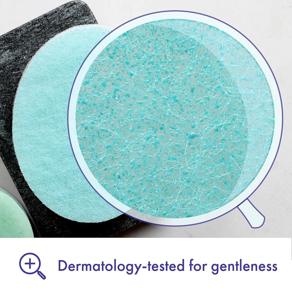 Body Sponge, Bath Sponge, Dermatologist Developed, Cleanses Skin of Dirt, and Excess Oil, Reusable, Exfoliating, 5 Count