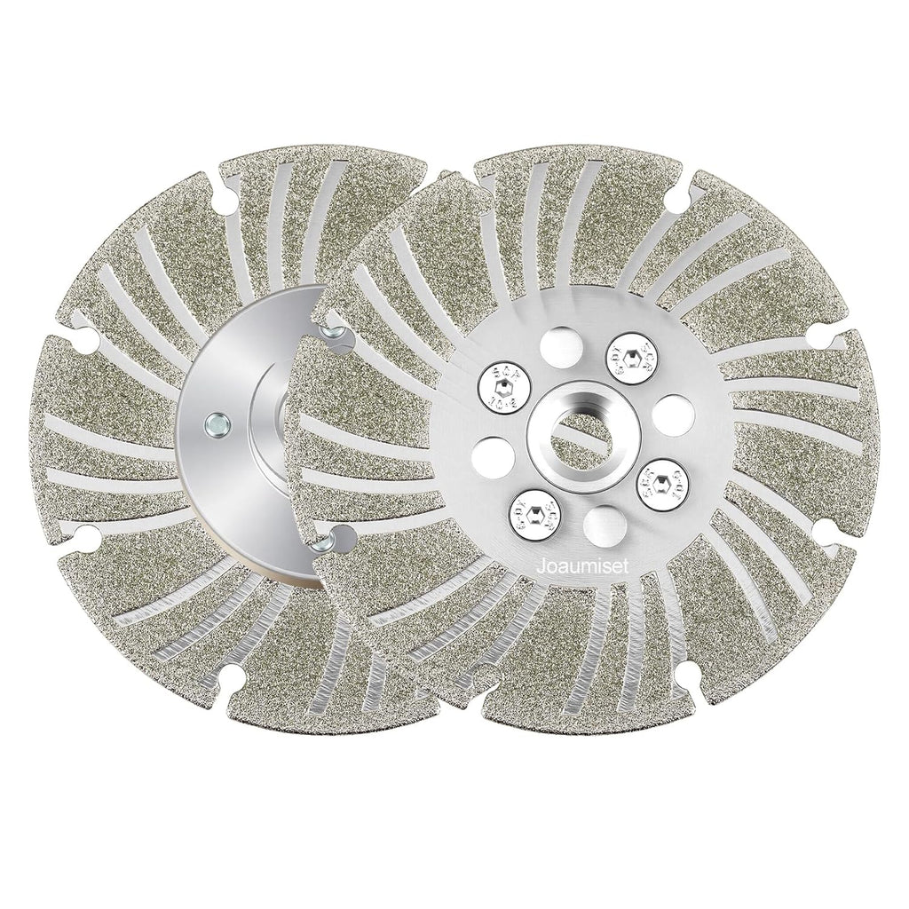 Angle Grinder Diamond Cutting Wheel - electroplated Diamond Blade for Metal, Steel, Concrete, Stone, Tile - 4 1/2, 5, 6 inch Wet/Dry Grinding Wheel (with Flange, 4 1/2)