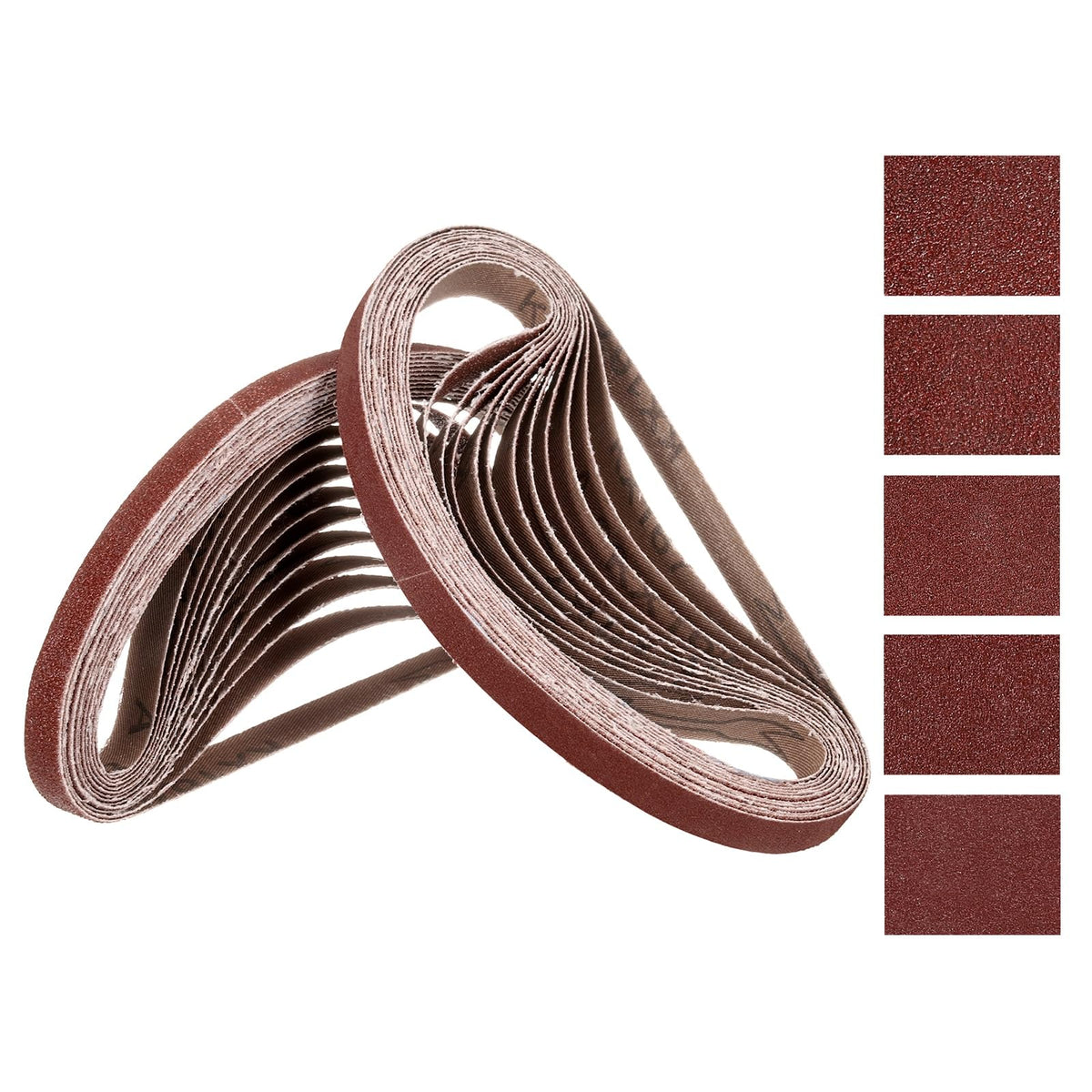 Kozelo 20 Pcs Sanding Belts 1/2 x 18 Inch 60/80/120/180/240 Grit