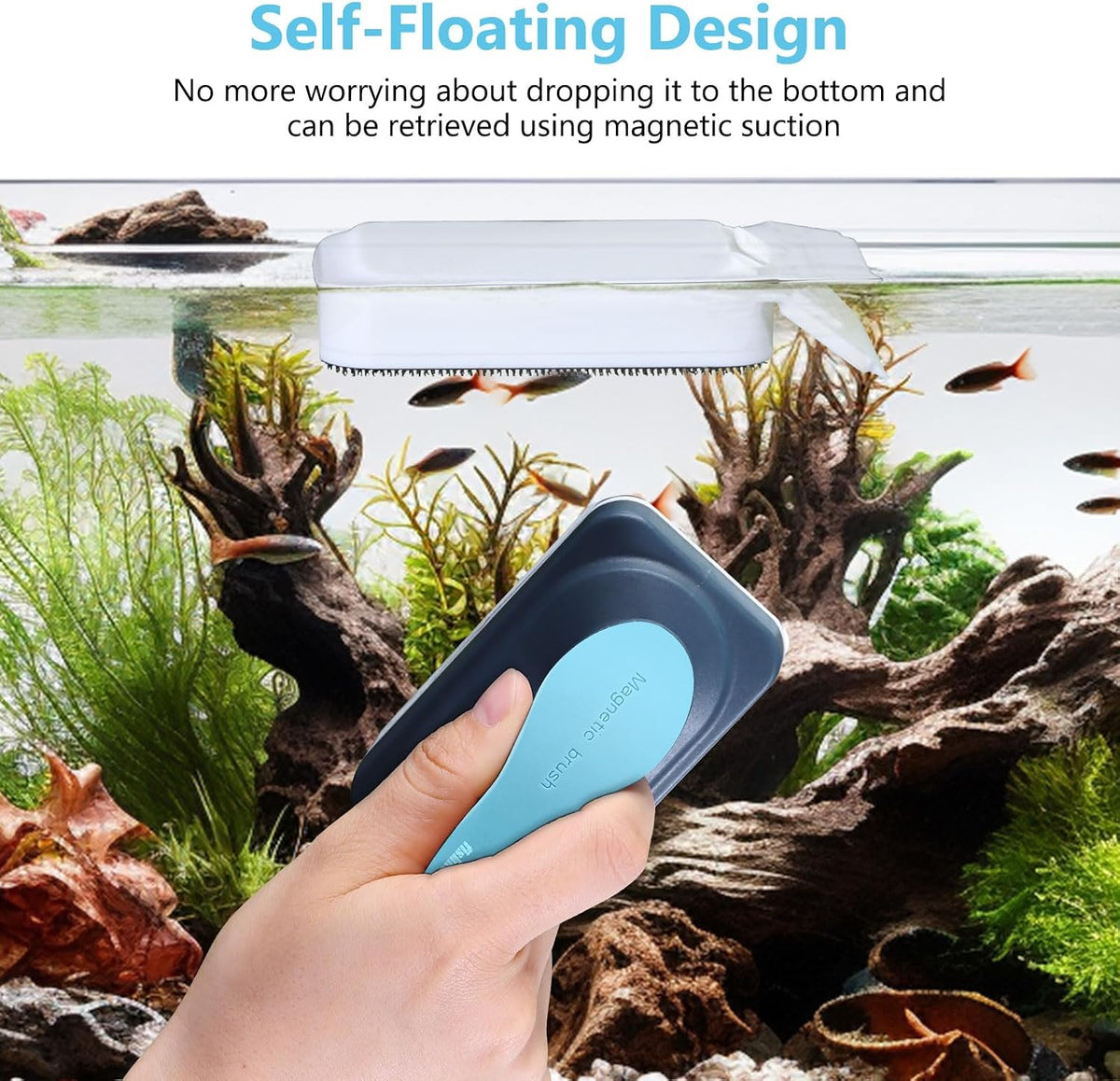 Aquarium Magnetic Glass Cleaner, Fish Tank Algae Cleaning Tool