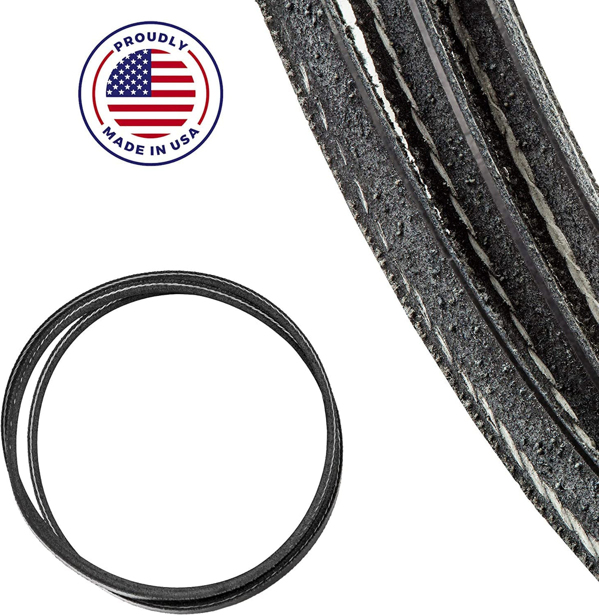 2 pcs Drive Belts for - Metabo EC710SM Pancake Compressor - High Strength Rubber Belts - Replacement Drive Belt - Made in the USA - Motor Ribbed Drive Belt