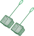 Aquarium Fish Net with Braided Metal Handle Square Net with Soft Fine Mesh Sludge Food Residue Wastes Skimming