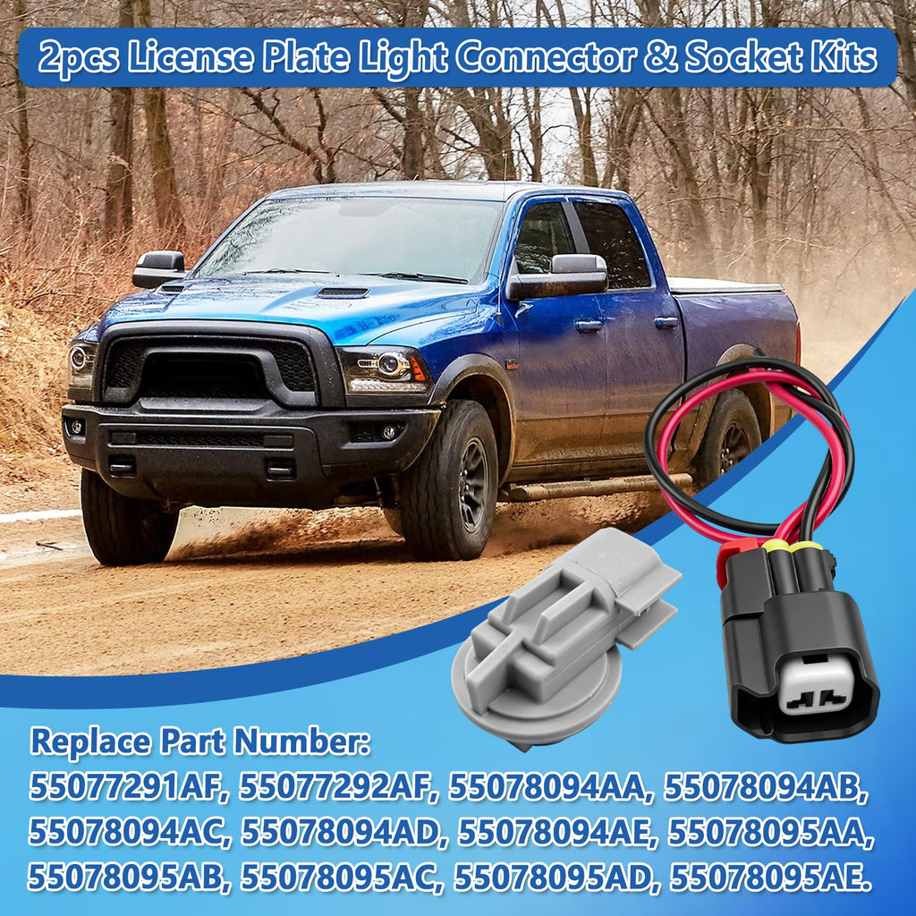 KMBNTU 55078094AA License Plate Light Connector & Socket Kits