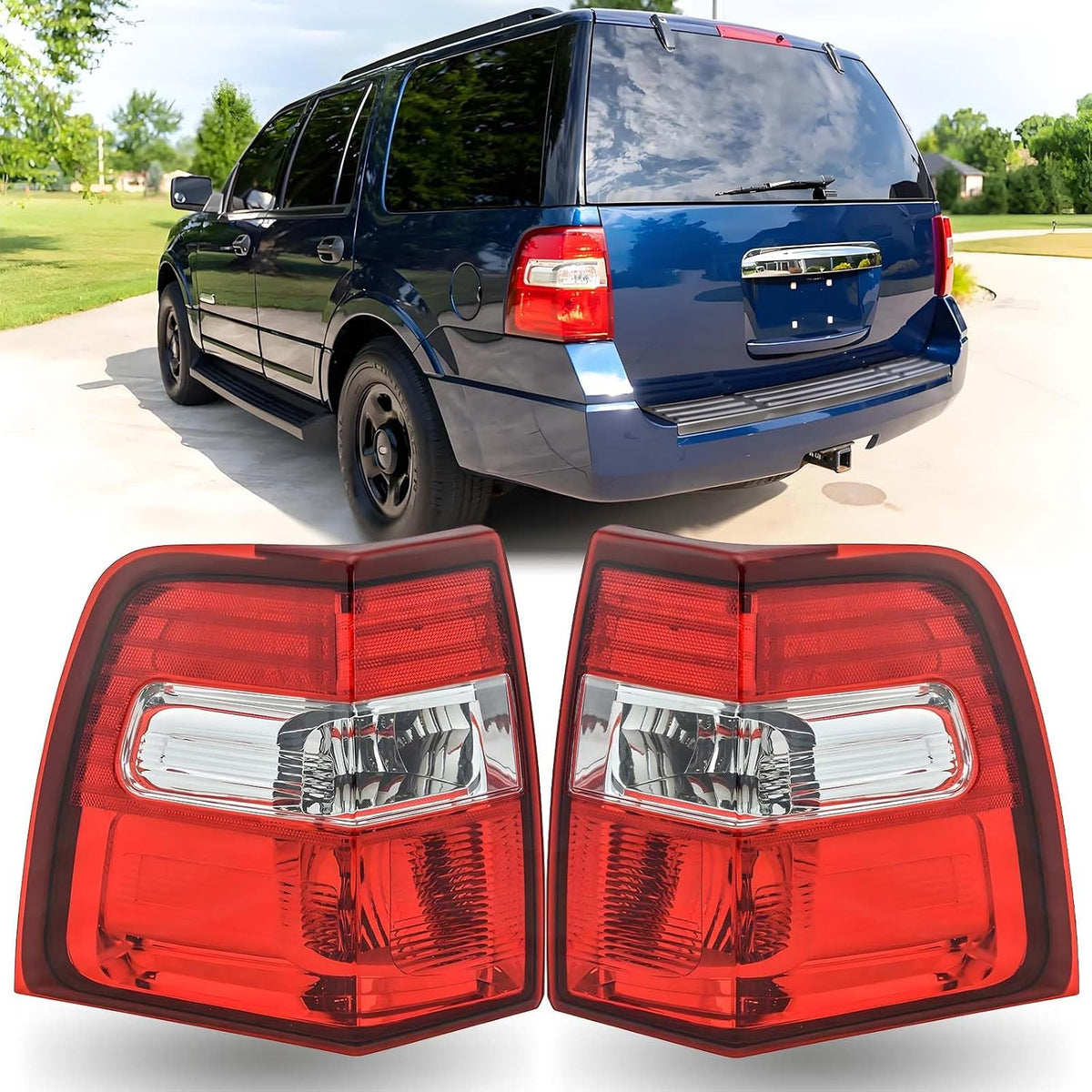 OE Factory Style Tail Lights Assembly for 2007-2017 Ford Expedition