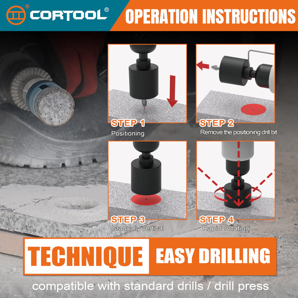 1 Inch Diamond Hole Saw with Pilot Drill Bit, Diamond Tipped Tile Hole Saws, Dry/Wet Use for Porcelain Tile, Ceramic Pottery, Granite, Stone, Marble, Glass Bottles - 2 Pack