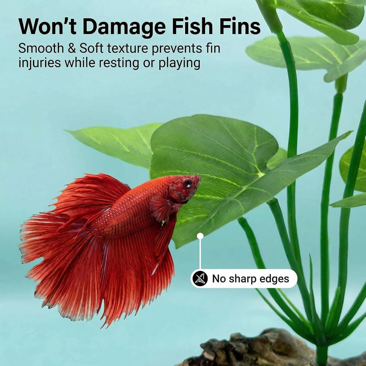 2-Pack Aquarium Decor Betta Fish Tank Decorations 6-inch Fish Tank Plants