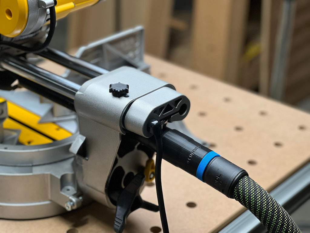 ToolCurve's Hose Adapter Compatible Festool 27mm Hose to Dewalt Miter Saw