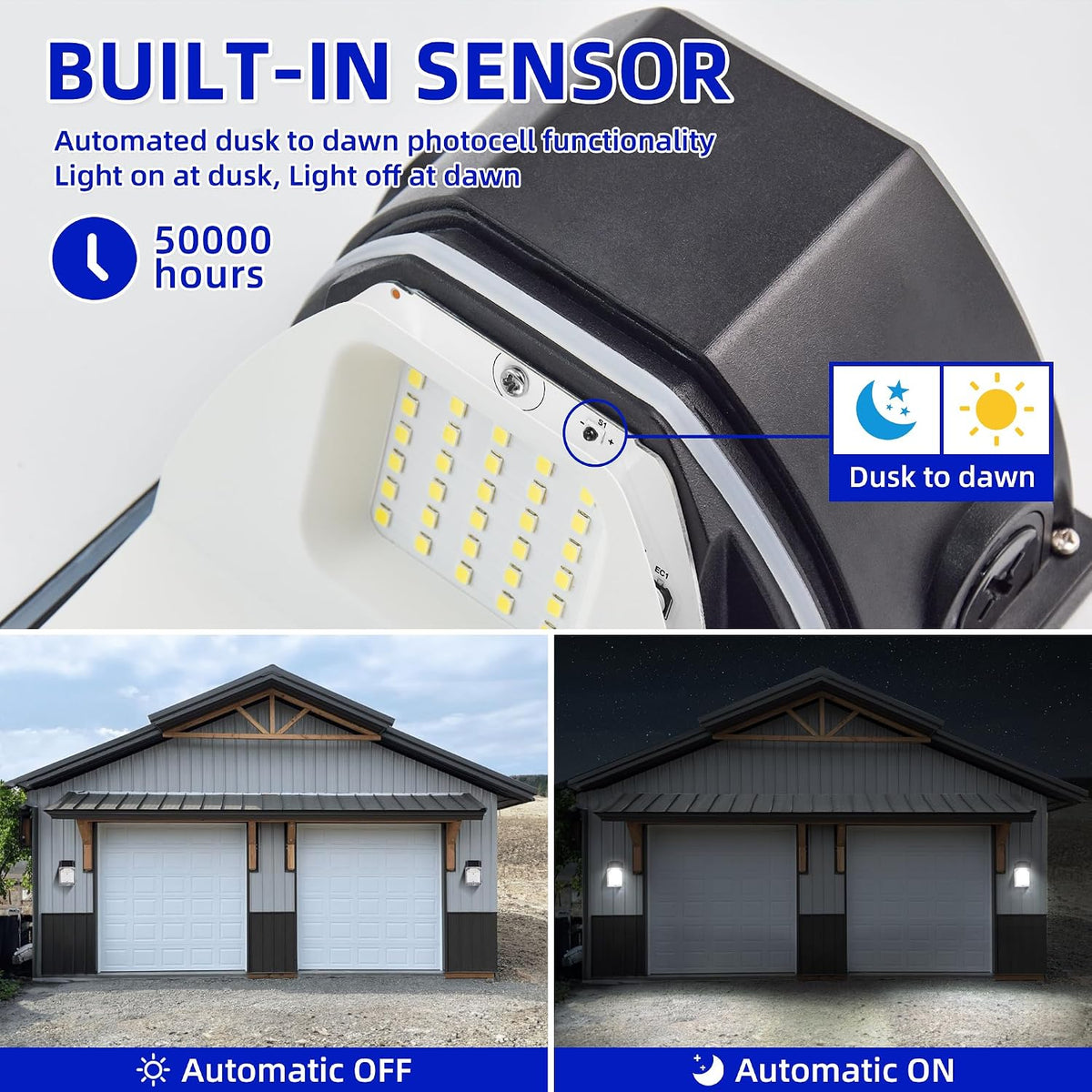 hykolity 30W LED Wall Pack Light with Dusk to Dawn Photocell, 3450LM 5000K