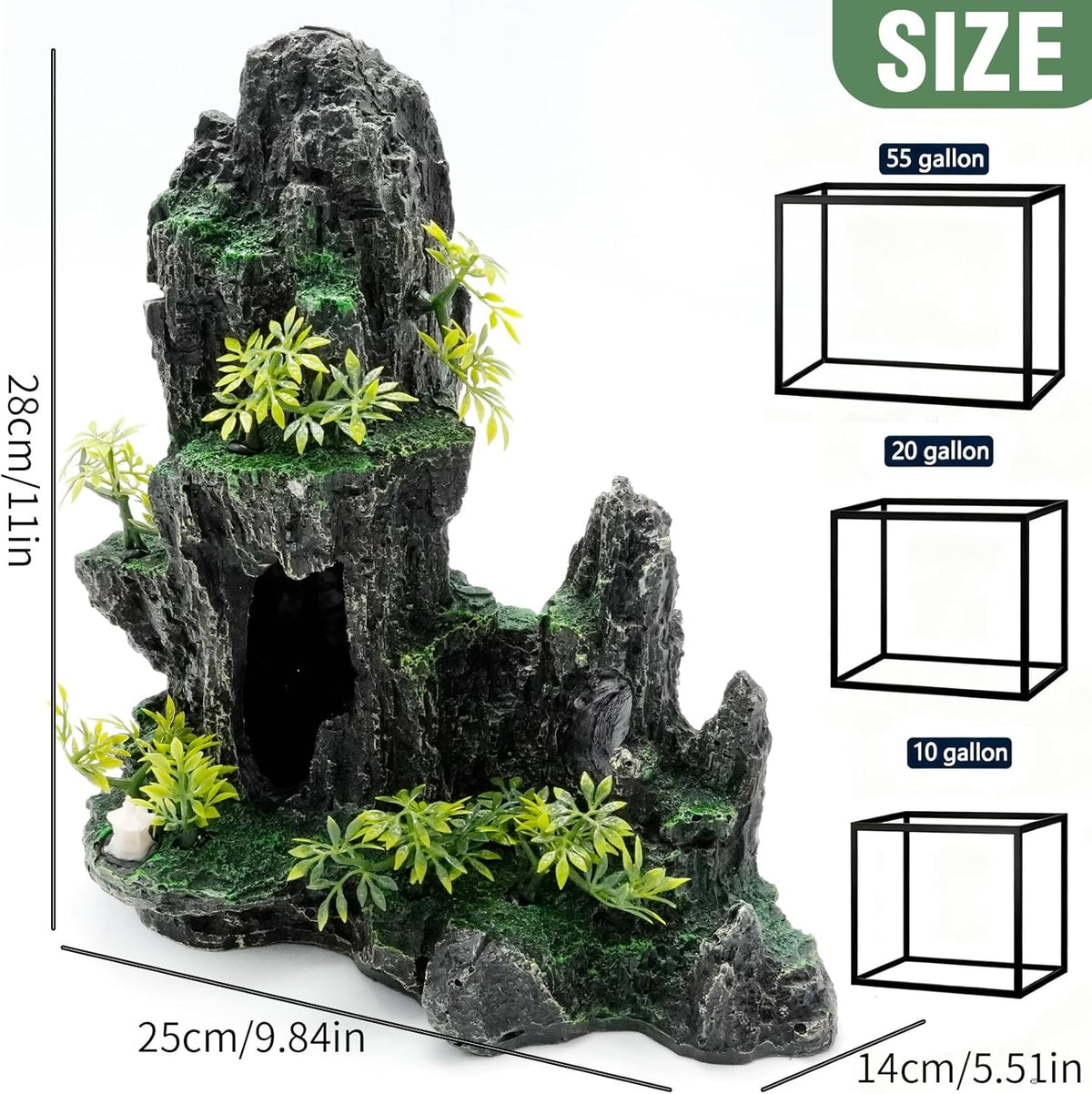 Large Aquarium Decorations and Tall Aquarium Decor