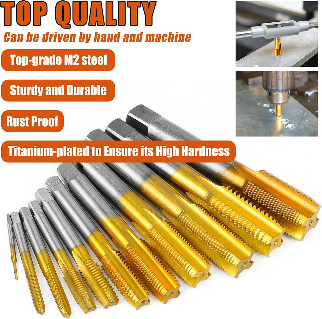 M12 X 1.25 Thread Tap for Metal, M12 X 1.25 M2 HSS Thread Milling Tap