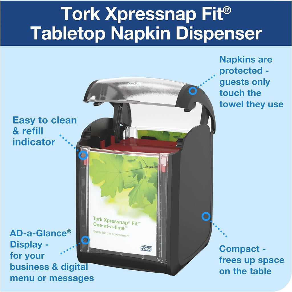 Xpressnap Fit Tabletop Napkin Dispenser Black N14, 7232001