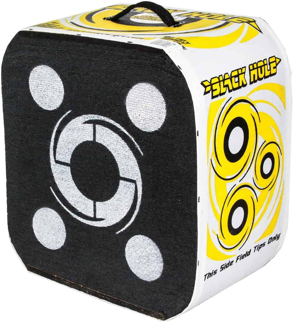 4-Sided Archery Target, Uses Friction Not Force to Stop All Field Points and Broadheads, Open-Face Layered Design