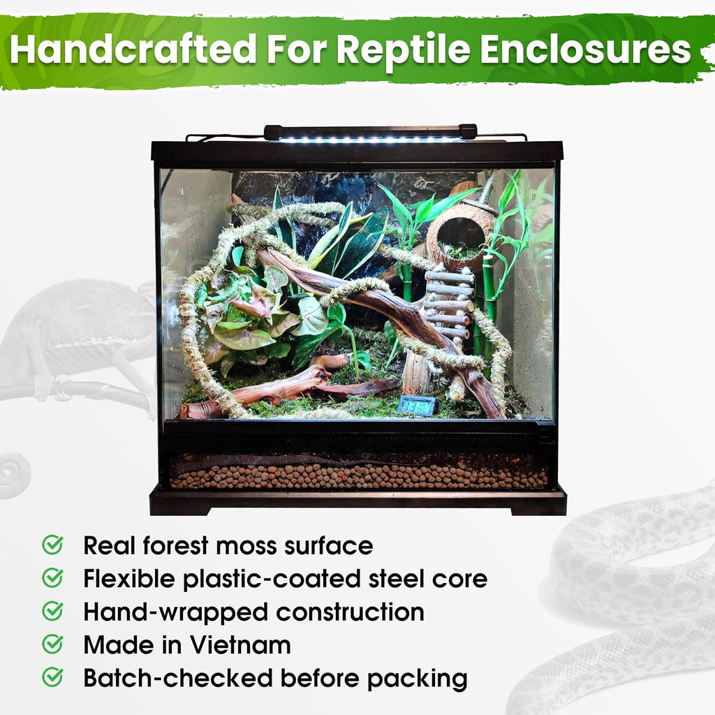 10FT Reptile Vines for Climbing, Bendable Branch for Reptile