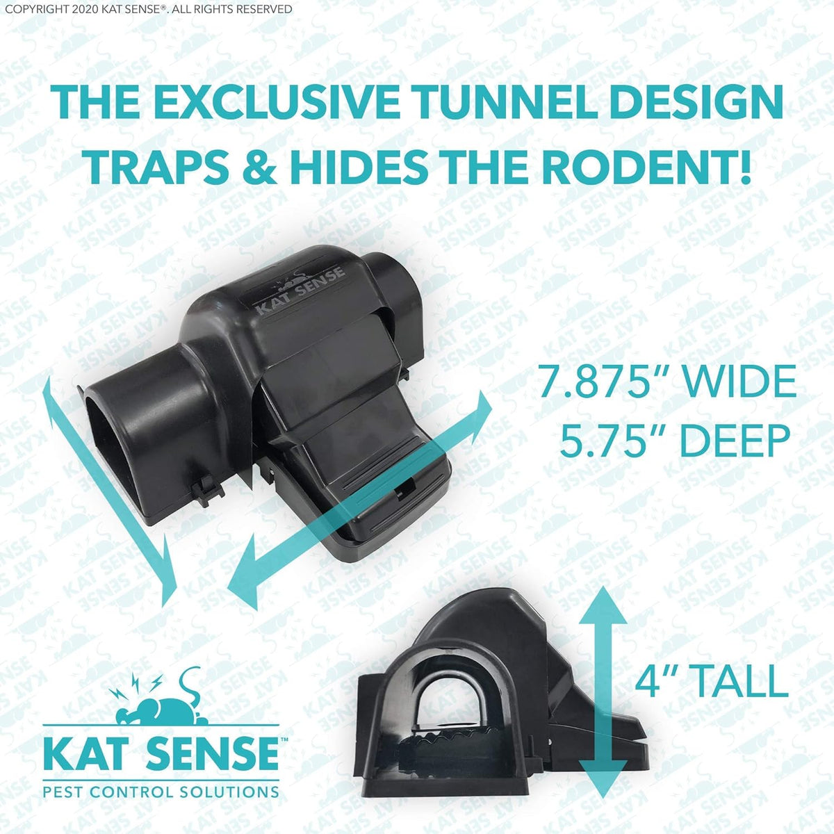 Covered Rat Trap & Chipmunk Trap, Prevents Accidental Triggering with Tunnel Design, Quick Action Pest Control