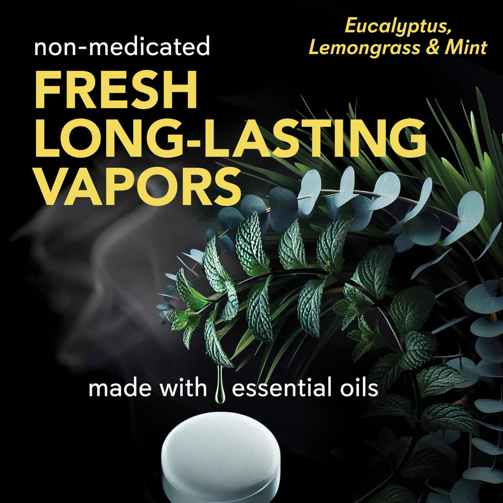 Vapor Shower Steamers XL Lemongrass, Eucalyptus & Mint, 12 Pack