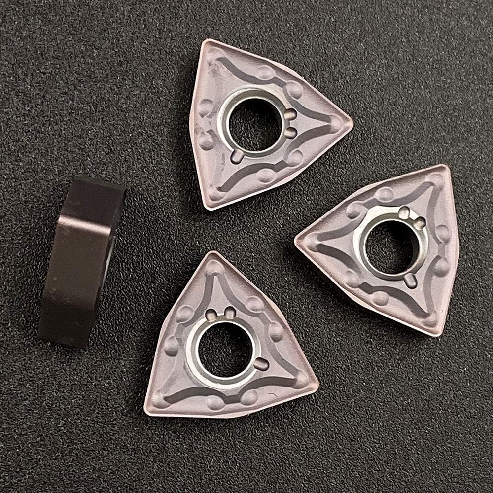 GBJ 20pcs WNMG 432 WNMG080408 Bronze Carbide Turning Inserts Lathe Carbide Inserts Cutting Tools for Machining Steel Parts/Stainless Steel (WNMG432)