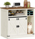 Cat Litter Box Enclosure, Hidden Litter Box Furniture with Storage