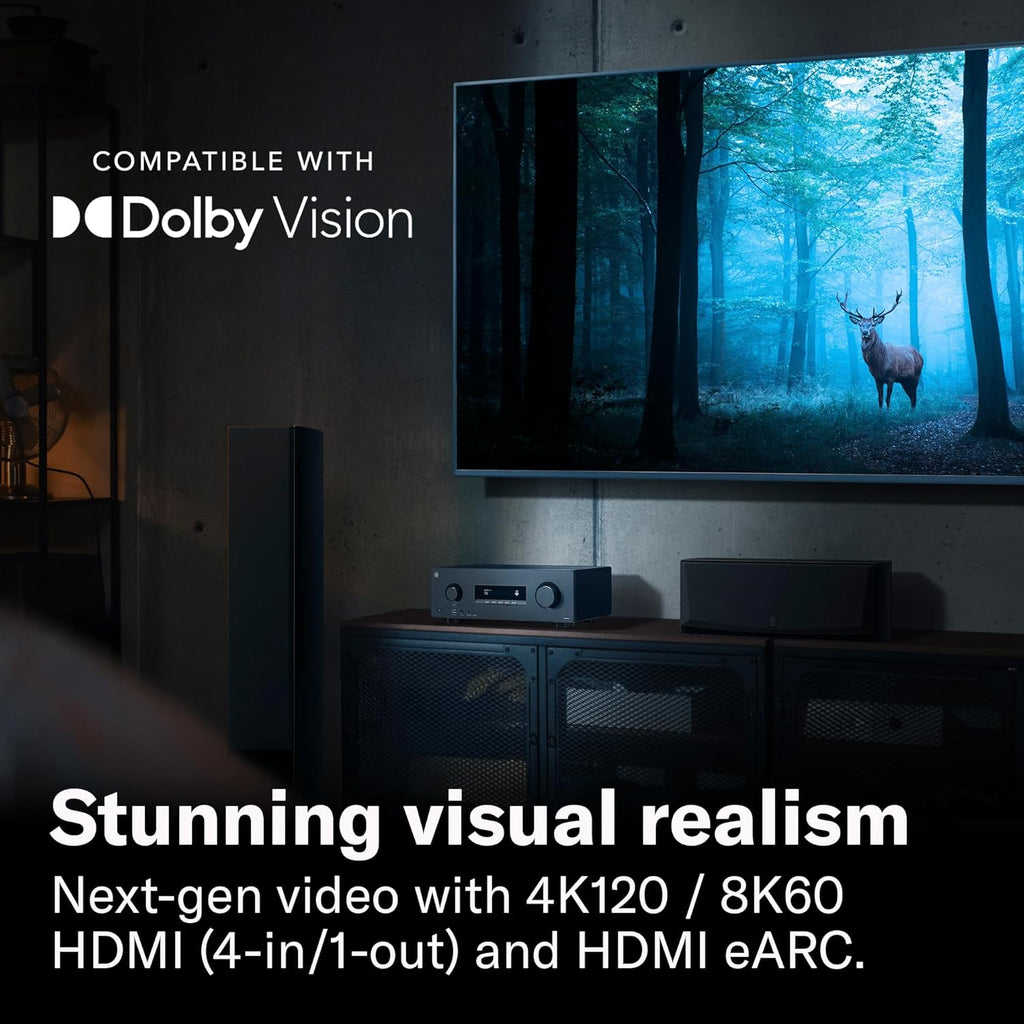 RX300A 5.2-Channel Home Theater AV Receiver with Dolby Atmos, 4K120/8K HDMI and Bluetooth Multipoint (Black)