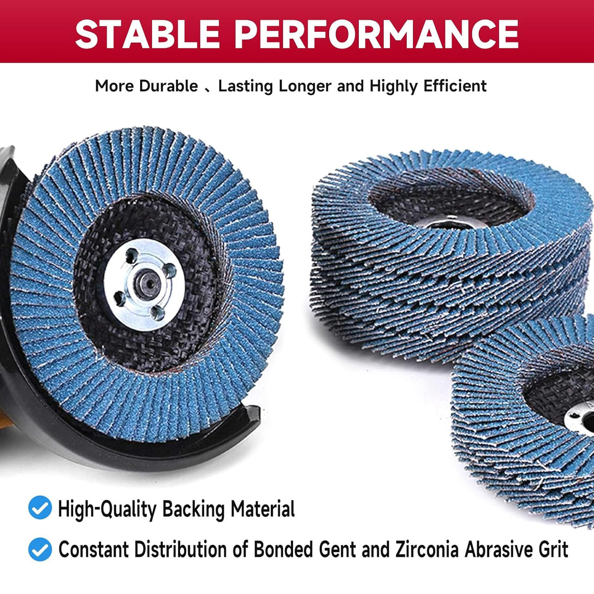 Abrasive Flap Discs,5 Pack,Premium 4.5" x 7/8" Type 29 High Density Zirconia Flap Sanding Discs 4-1/2 Inch for Angle Grinder,Grinding Wheels & Discs,Sanding Discs for Wood & Metal.(120 Grit)