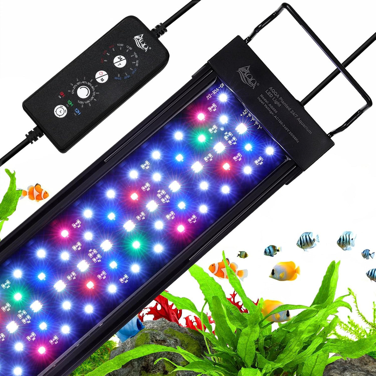 LED Aquarium Light, 24/7 & DIY Mode Full Spectrum Fish Tank Light