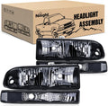 Nilight Headlight Assembly for 1998 1999 2000 2001 2002 2003 2004 2005 Chevy Blazer Headlights 1998-2004 Chevrolet S10 Pickup Replacement Headlamp Housing Bumper Lights