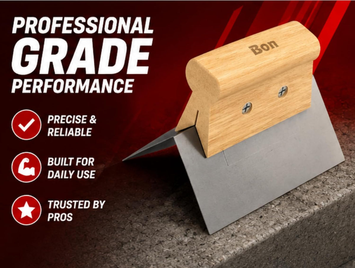 Outside Corner Tool Stainless Steel 1/4 Inch Blade with Durable Wood Handle | Clean Finishing on Drywall, Plaster