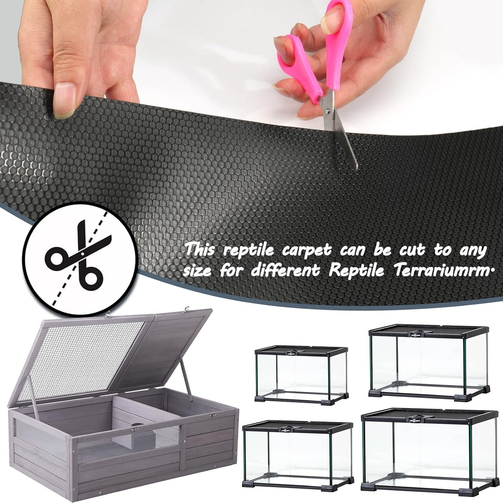 Bearded Dragon Tank Accessories, Reptile Terrarium Carpet Substrate for Leopard Gecko, Lizard, Iguana, Snake