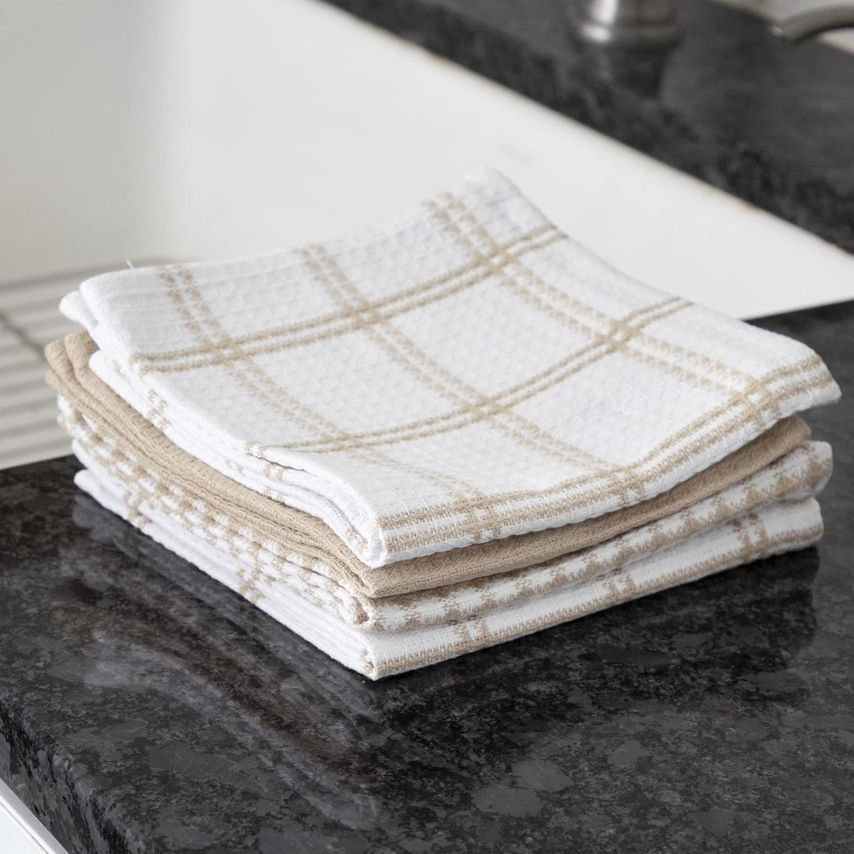 Premium Waffle Dish Cloths: Highly Absorbent, Super Soft Long Lasting - 100% Cotton, 12"x13" Towel for Cleaning &