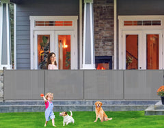 180" x 41" Extra-Wide Retractable Indoor Mesh Pet & Child Safety Gate with One-Hand Safety Lock for Wide Openings, Patios & Stairways