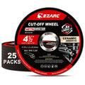 EZARC 4.5" Ceramic Cut-Off Wheels for Stainless Steel & Metal, 25-Pack