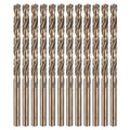 HARFINGTON 12pcs Cobalt Drill Bit, #4 0.209" HSS-CO Aircraft Twist Drill Bit with Straight Round Shank for Drilling Stainless Steel Cast Iron Tough Material