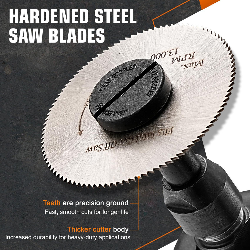 NuoDunco 2 Inch Circular Saw Cut-Off Wheel 5Pack, 100-Tooth W3/8" Arbor Hole Cutting Wheel for Wood Plastic PVC Pipe Stainless Steel Cutter Disc