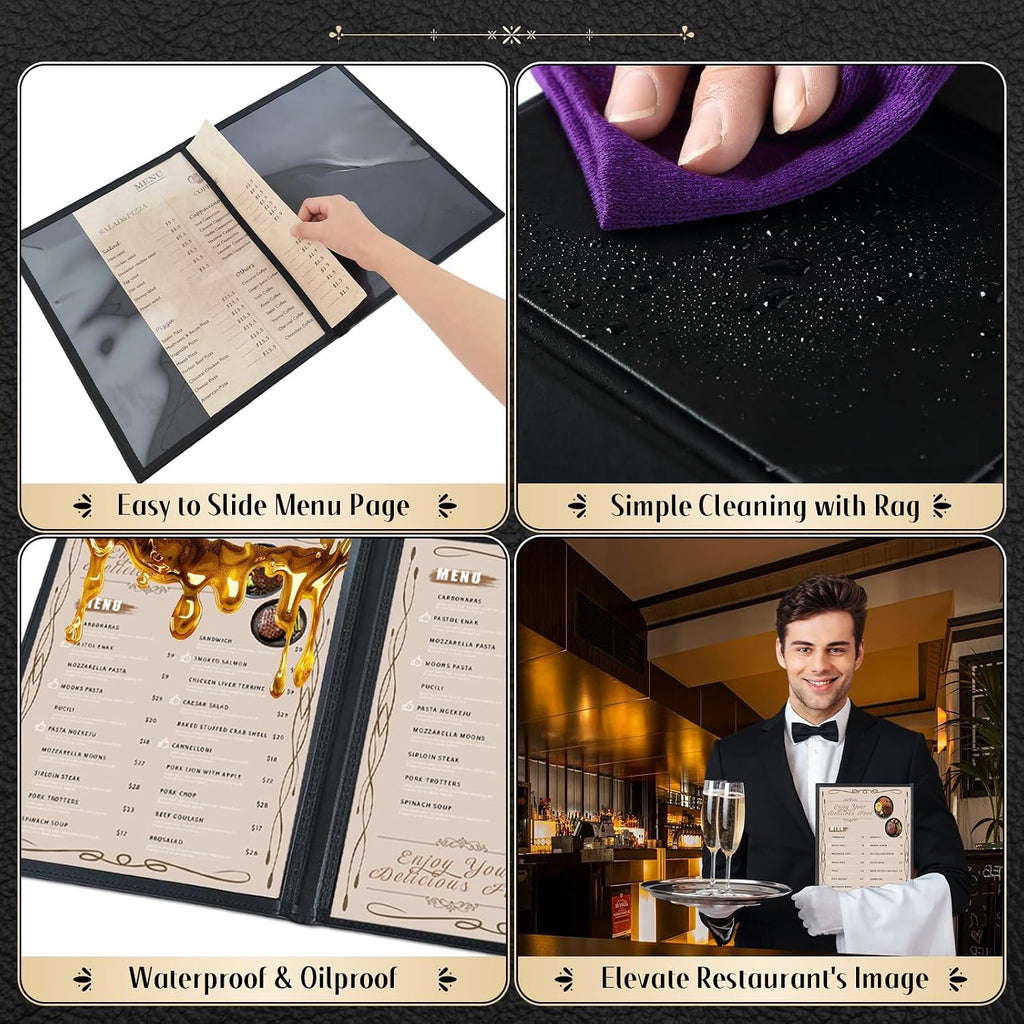 Restaurant Menu Cover Holders, Coffee (10, 2 View (8.5"x11"))
