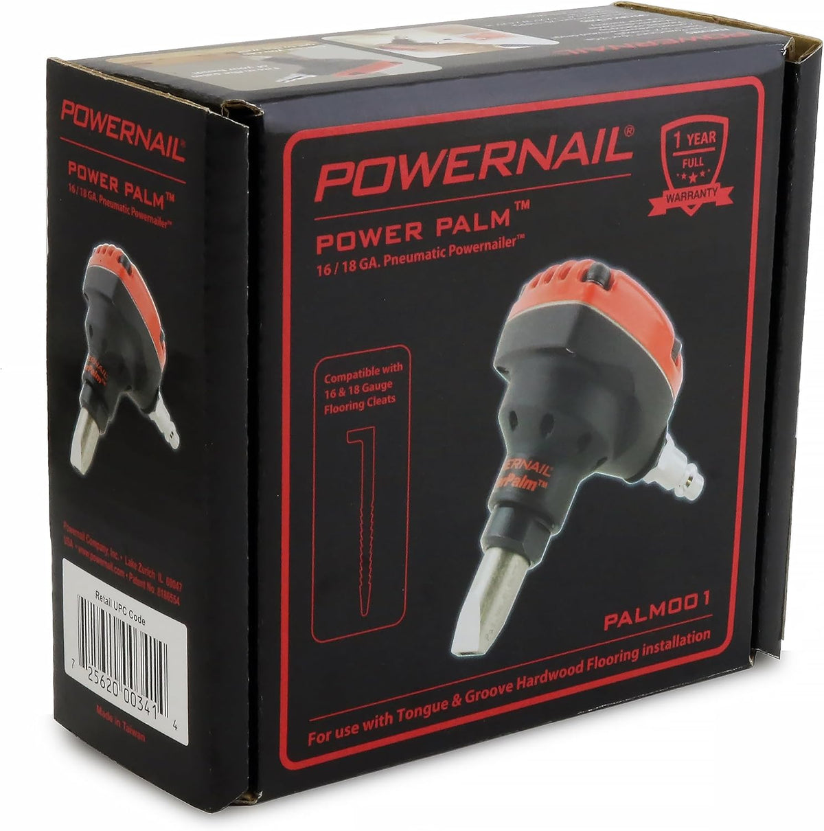 PALM001 PowerPalm 16/18 Gauge Flooring Cleat Nailer
