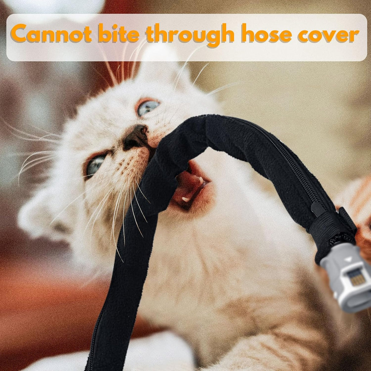 6.3ft CPAP Hose Cover for AirSense11, Cat Proof, Double-sided, Full Zipper