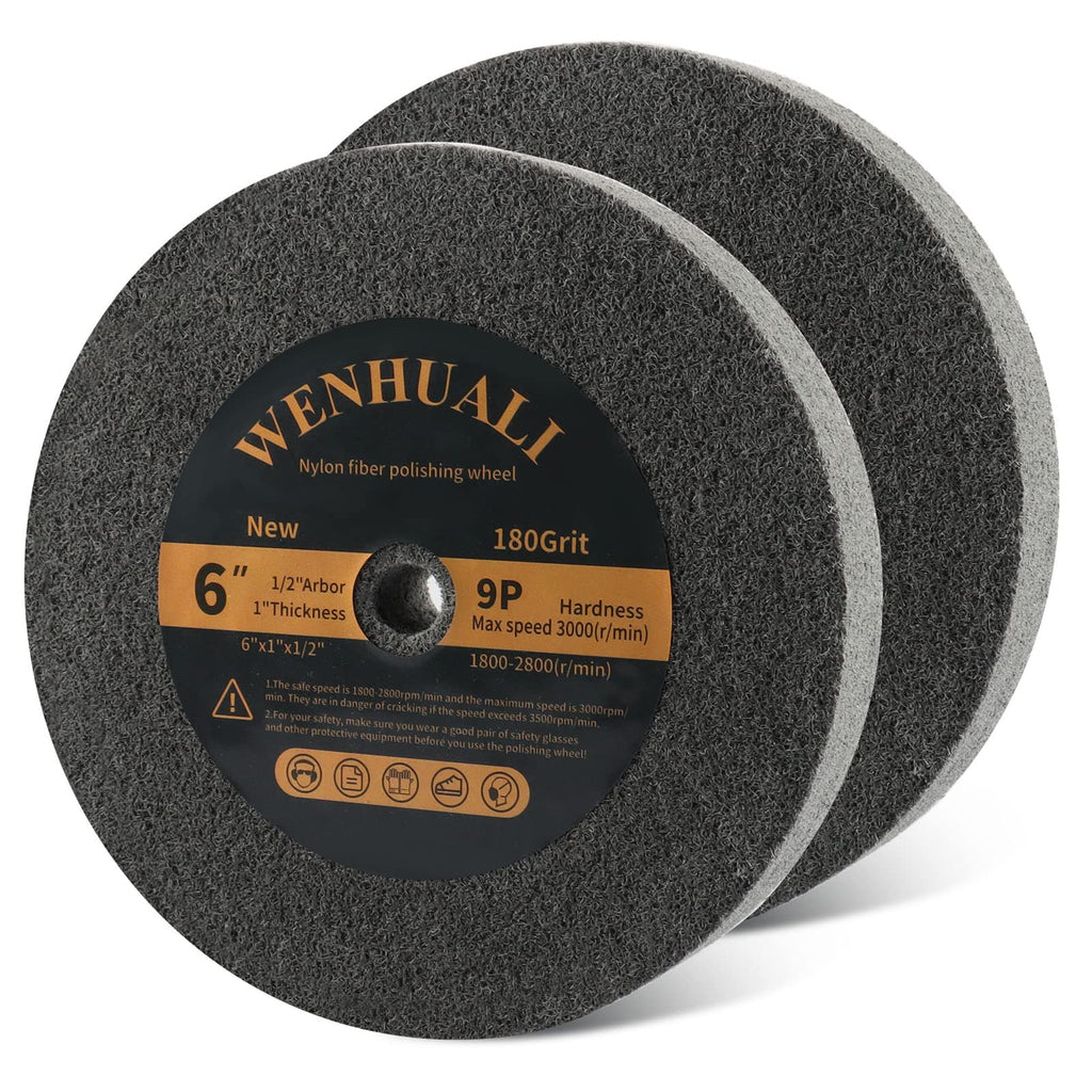 6" Buffing Polishing Wheel, 9P Hardness 2PCS Bench Grinder Wheels