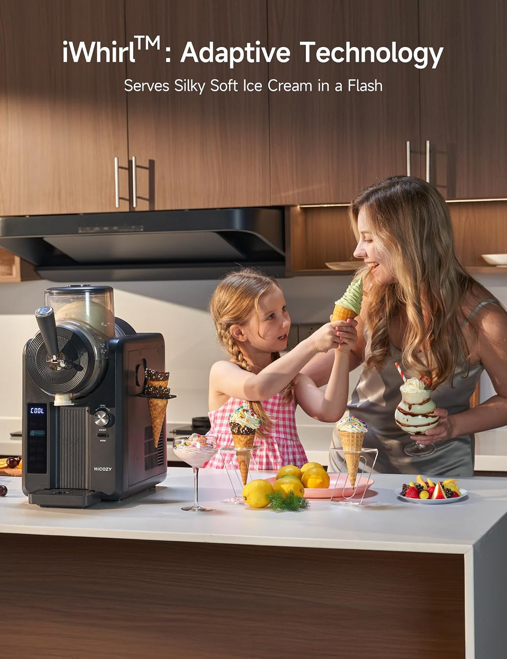 F3 Slushie Machine & Soft Serve Ice Cream Machine, Ice Cream Maker, No Ice Needed, Self-Cleaning, 5 Presets for Soft