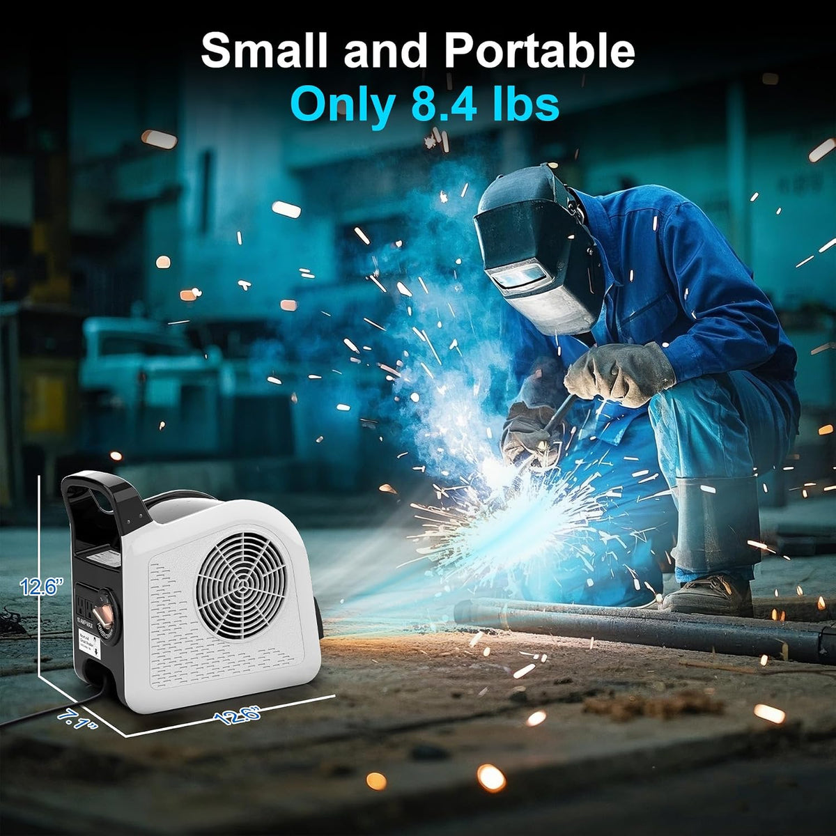 Air Mover Blower Fan - Floor Fan for Cooling,Drying and Exhausting at Home,Job Site,Garage,Shop, 3 Speeds Portable