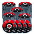 GritElite 30 Pack Flap Discs 4 1/2 for Angle Grinder, 40/60/80/120 Grit Type 29 Zirconia Abrasive Grinding Wheel, 7/8" Flap Sanding Disc for Metal, Wood, Stainless Steel Finishing