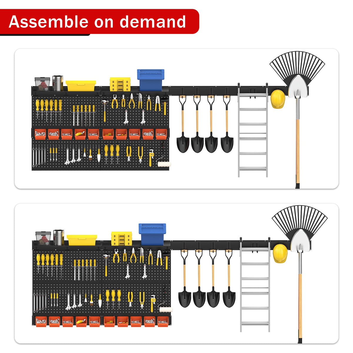 Pegboard Wall Organizer, 48 X 36 inch Garage Storage Pegboard