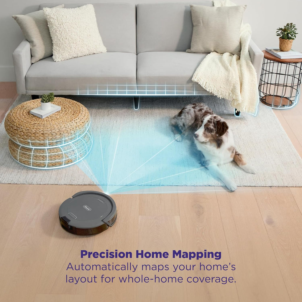 Navigator Robot Vacuum + Self-Empty Base, Grey, RV2120AE | SmartPath Navigation, Self-Empty Base 60-Day Bagless, up