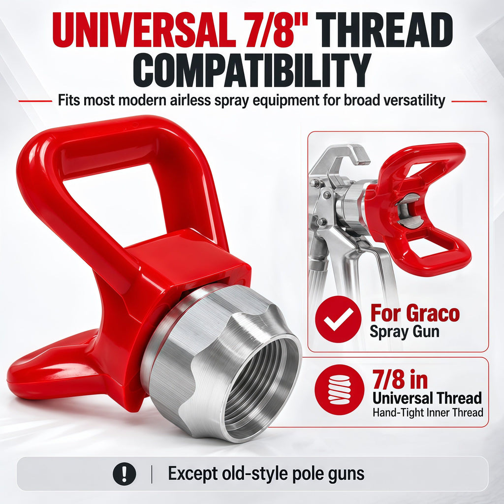 3-Pack 7/8" Thread RAC X Hand-Tight Tip Guard Base For Graco Spray Gun
