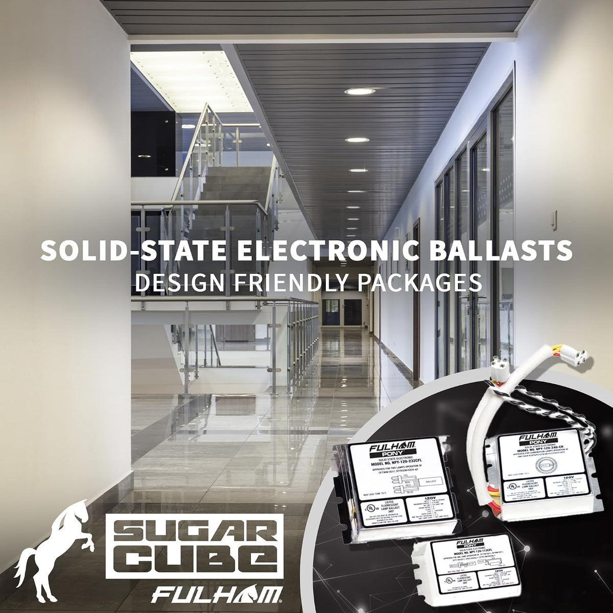 Fulham Lighting SC-120-213-LT5 SugarCube Electronic 1 or 2-Lamp Ballast, (Pack of 1)