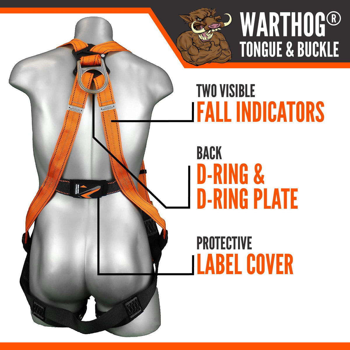 Warthog Safety Harness for Construction – Fall Protection Harness