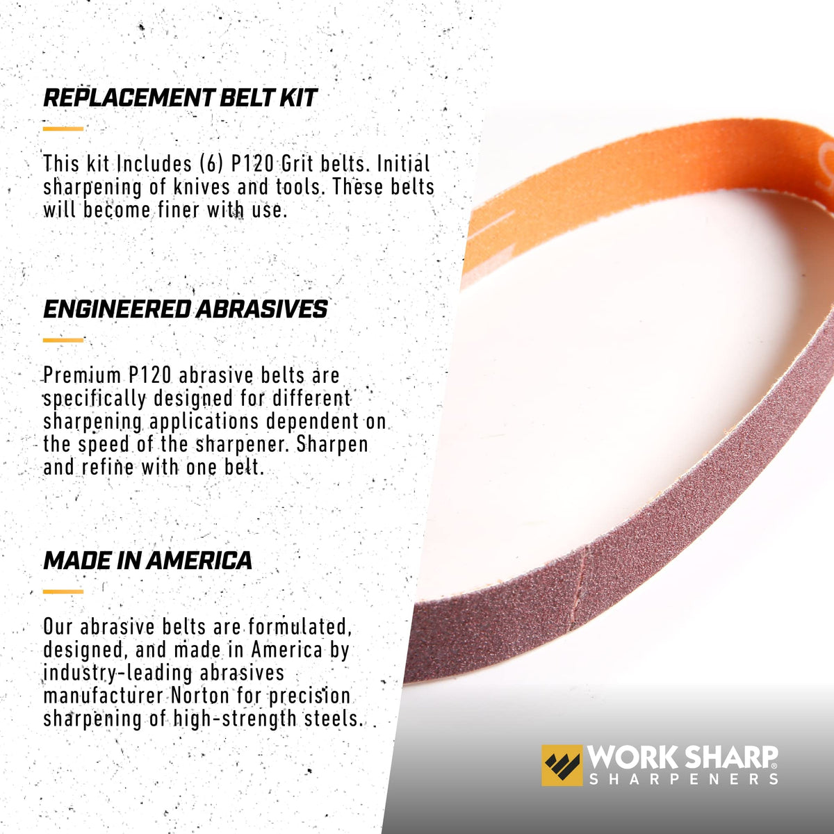 Work Sharp Professional Electric Kitchen Knife Sharpener Replacement Belt Kit