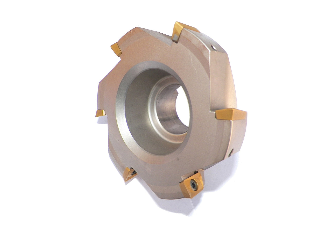 4" Face Shell Mill Cutter 45 Degree 5 Flutes Face Milling Cutter W SEKT Inserts