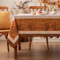 Fall Thanksgiving Rectangle Tablecloth 60 x 84 Inch, Orange