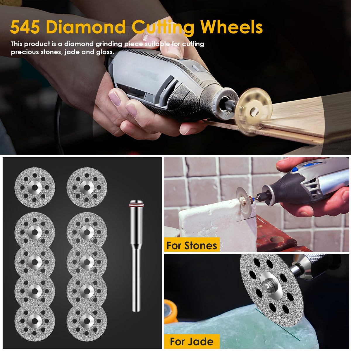 44 Pcs Pink Cutting Wheel Set Compatible with Plastic for Rotary Tool